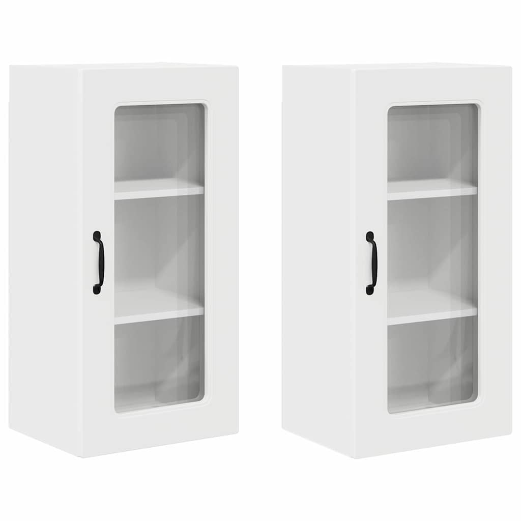 Kitchen Wall Cabinet with Shelf 2 pcs White 40 x 31 x 80 cm